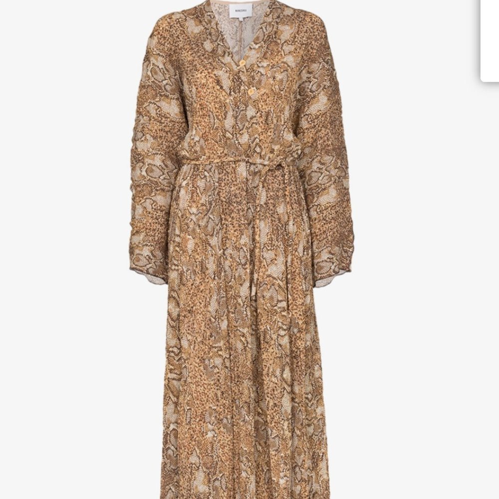 NWT Nanushka Snake Chul Print Maxi Dres